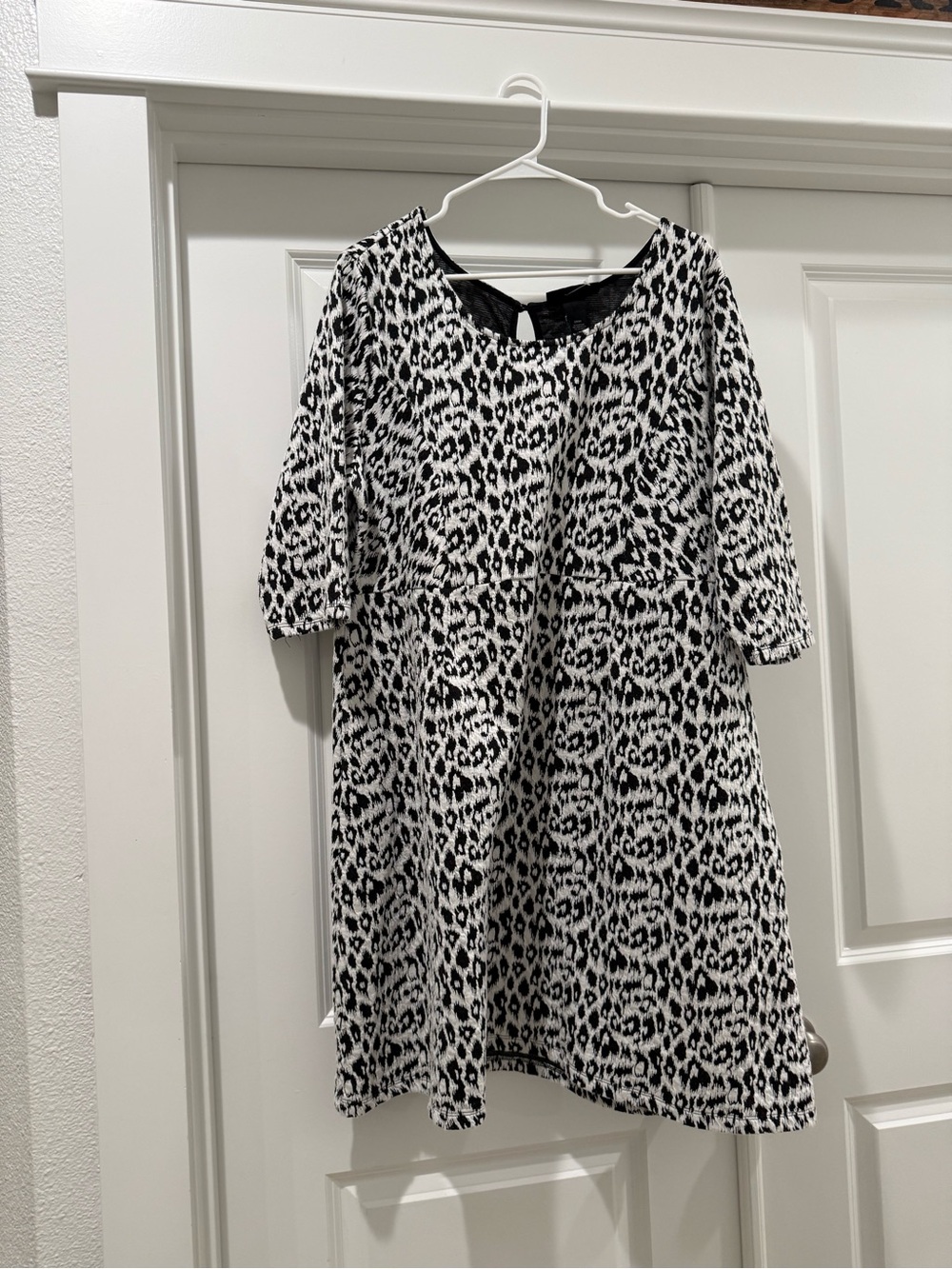 Lane Bryant Black and White Leopard Print Dress | size 22/24
